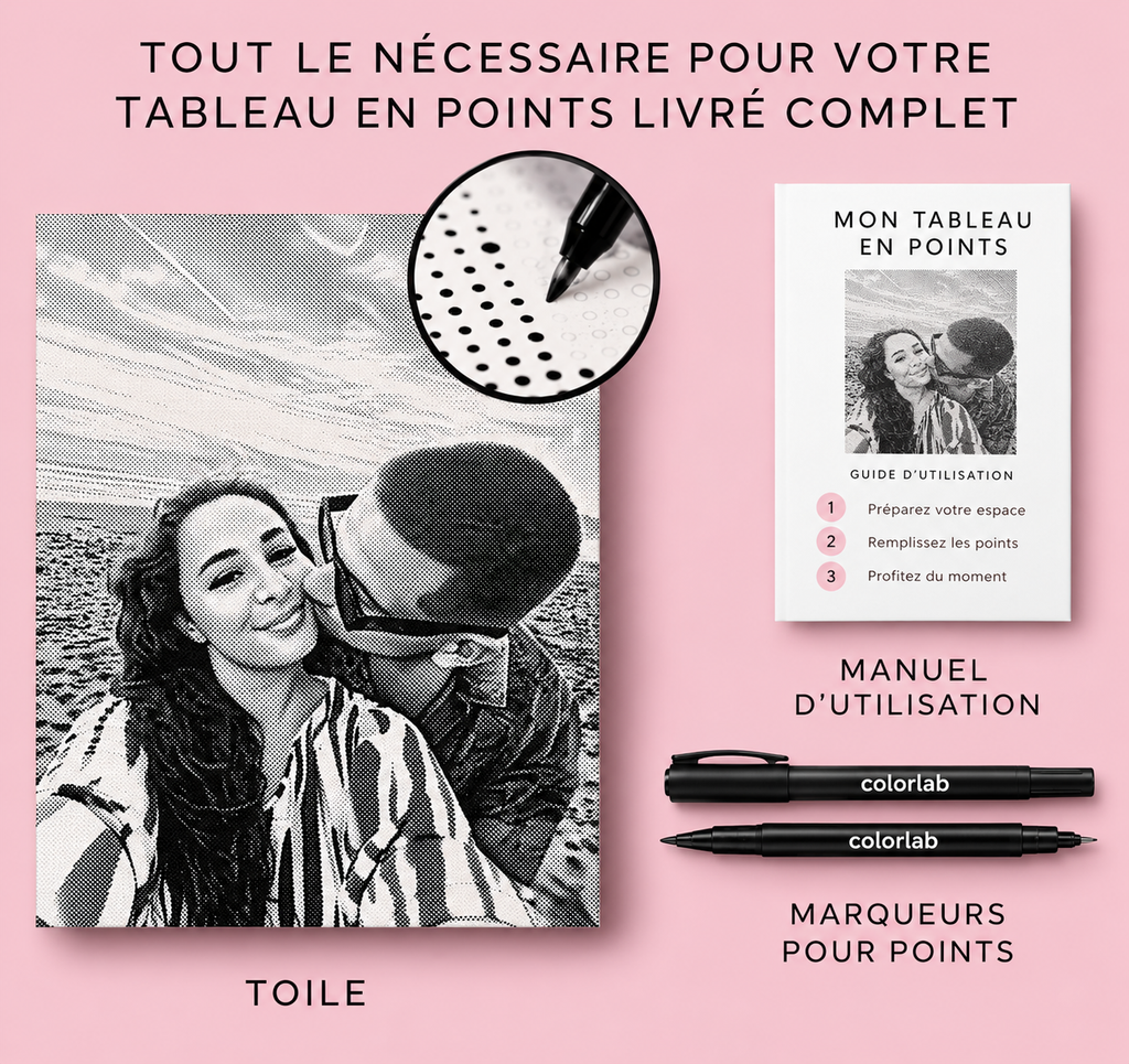 Affiche point par point a colorier